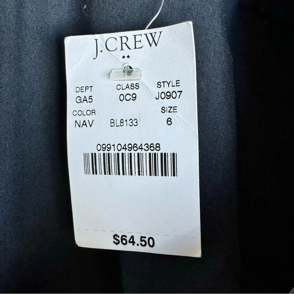 J.Crew Stretch Cotton Ruffle Navy Blue Mini Skirt NWT - Picture 6 of 8